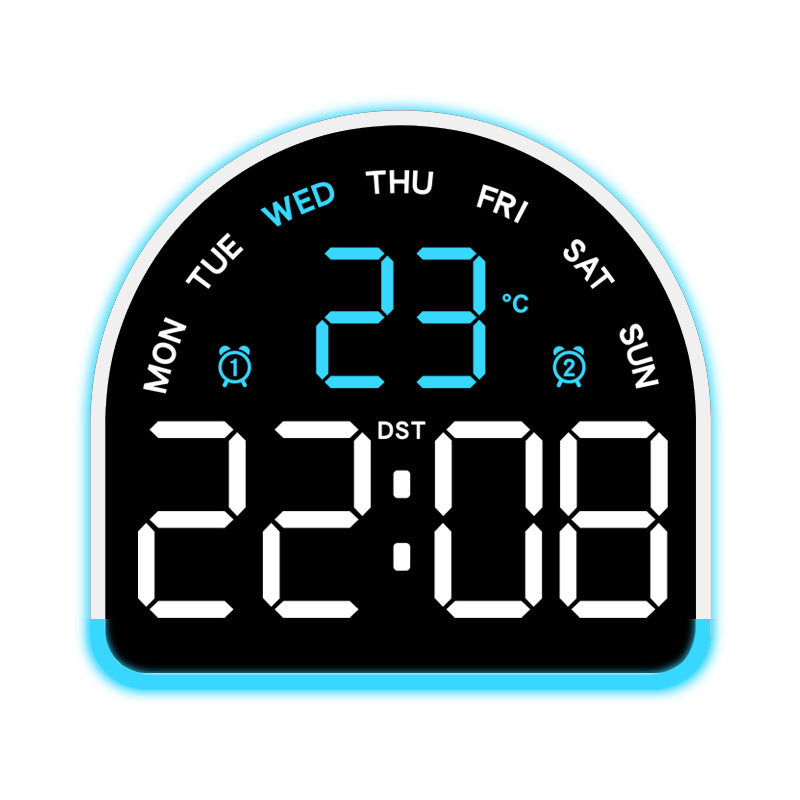 Digital alarm clock with temperature and day of the week display Stornfield