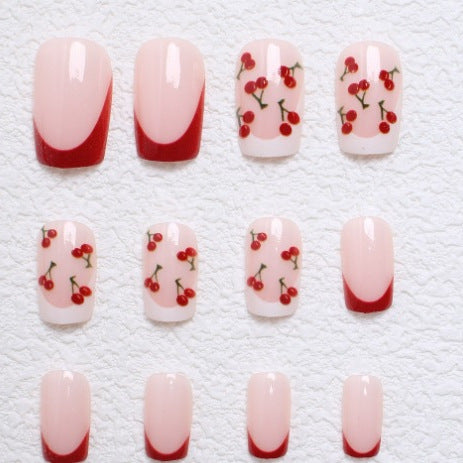 Floral French Tip Nail Art Stornfield 1789914984