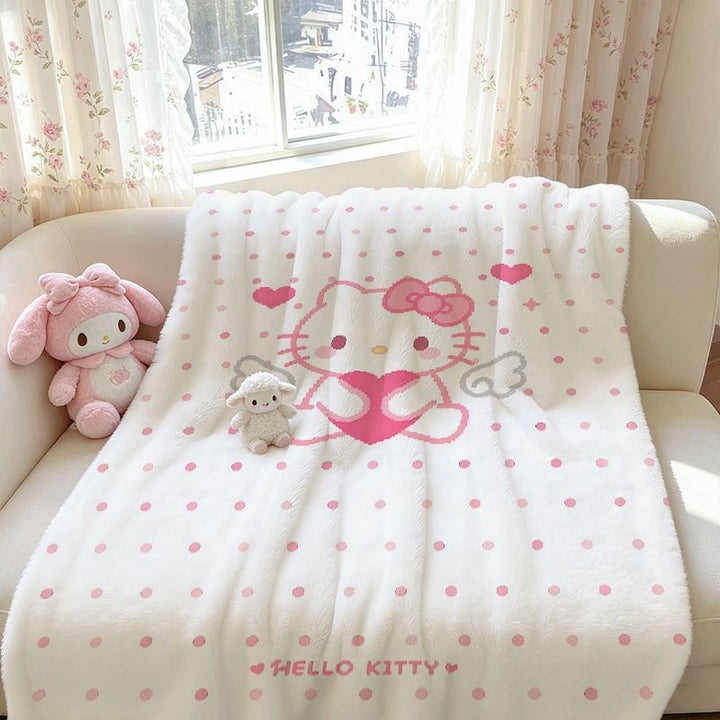 Adorable Hello Kitty-Themed Plush Blanket
