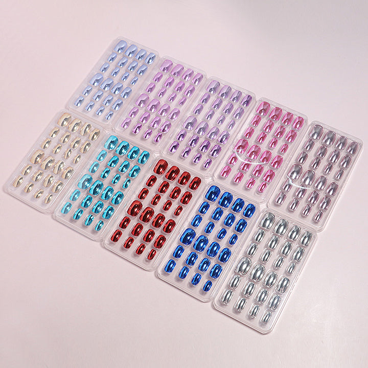 Glossy Press-On Nail Art Set Stornfield