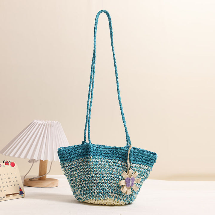 Fashionable and Handcrafted Handbag with Floral Accent Stornfield