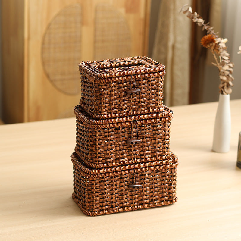 Handcrafted Wicker Storage Box Stornfield