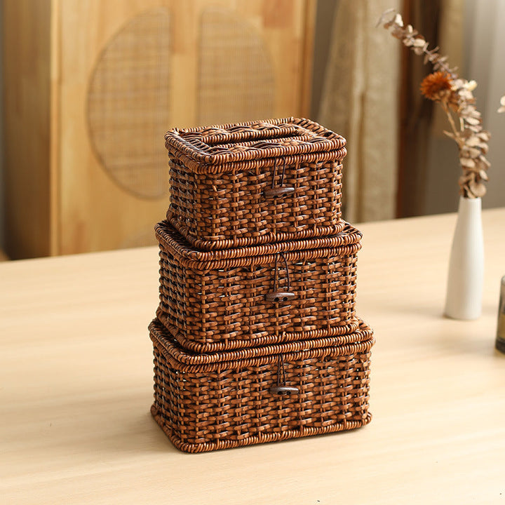 Handcrafted Wicker Storage Box Stornfield