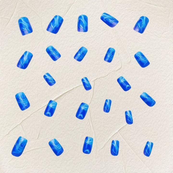 Artificial nails with modern wave pattern Stornfield