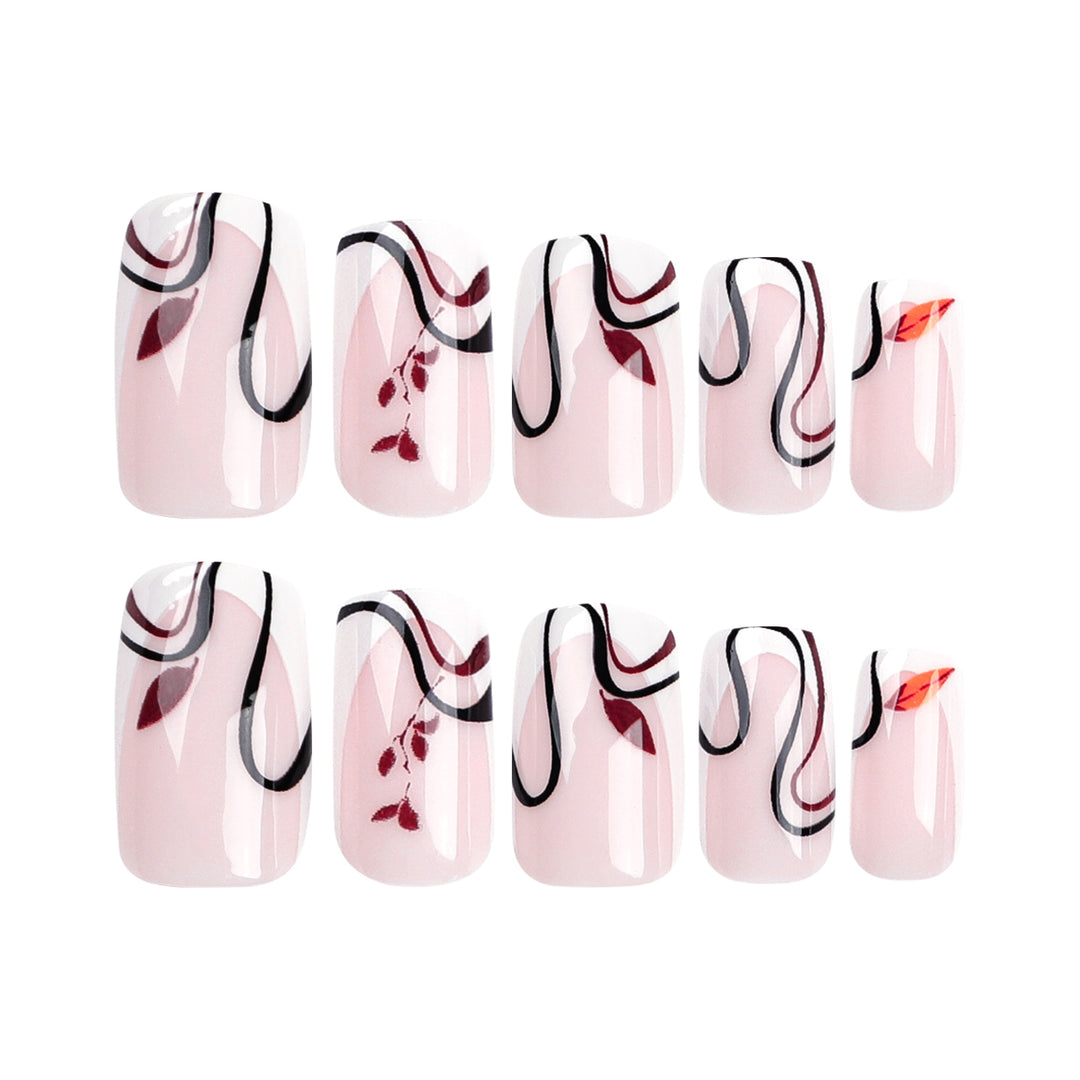 Artful acrylic nails with elegant marble design Stornfield