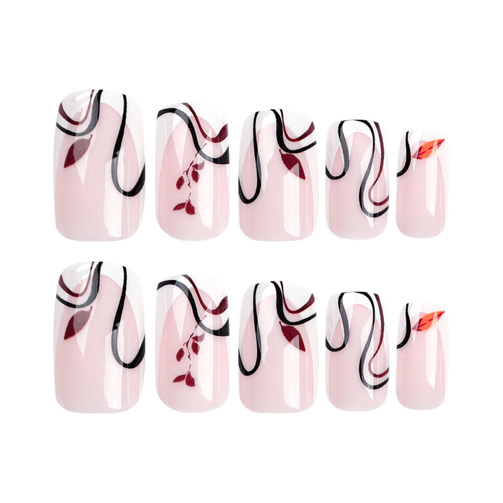 Artful acrylic nails with elegant marble design Stornfield