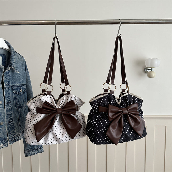 WoCharming Polka Dot Bow Tote Bag Stornfield