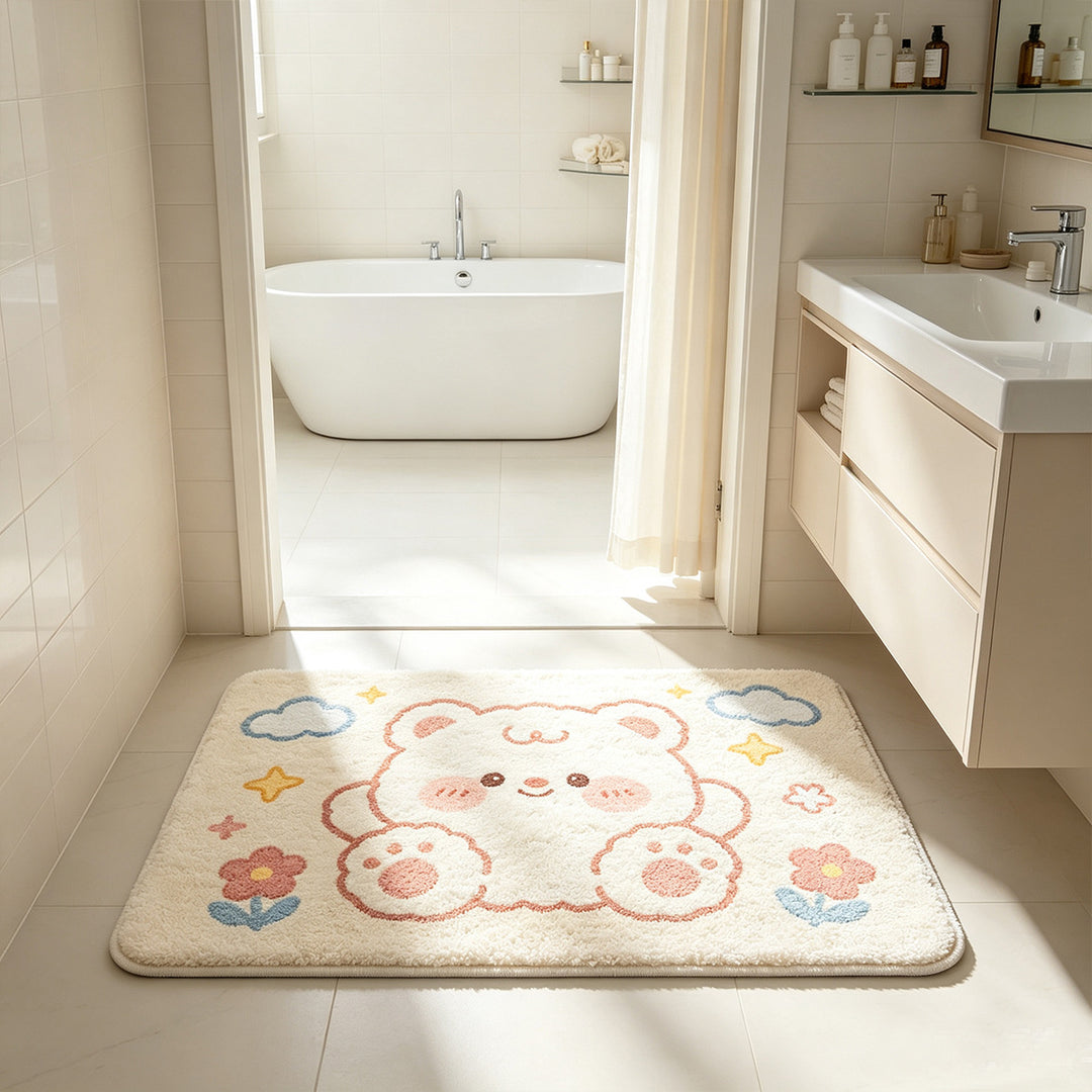 Playful Elephant Bath Mat