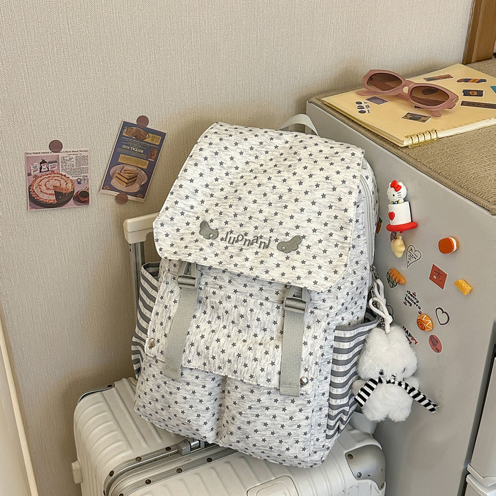 Charming Star-Embellished Casual Backpack Stornfield