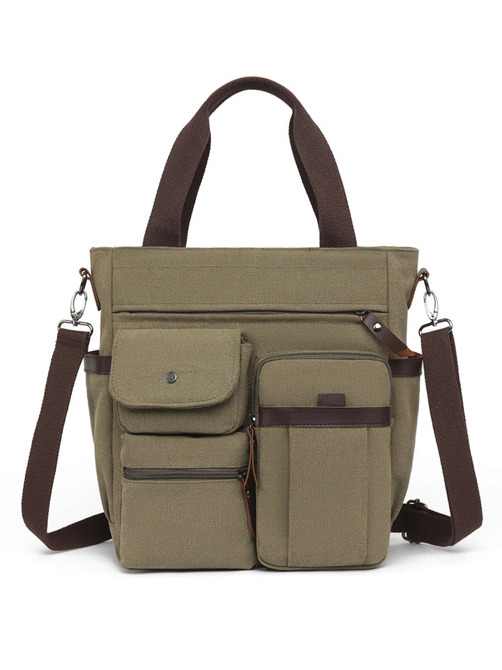 Multi-Pocket Canvas Tote Bag Stornfield