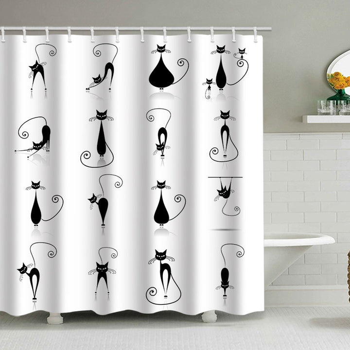 Artistic Dog Illustration Shower Curtain Stornfield