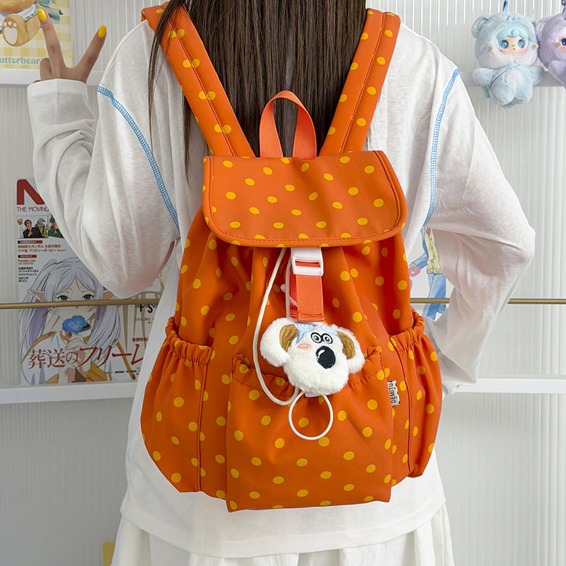 Playful Polka Dot Drawstring Backpack Stornfield