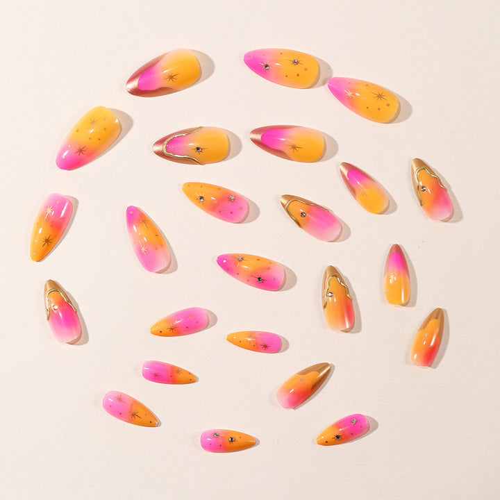 Glitzy Gradient Stiletto Nail Art Set Stornfield