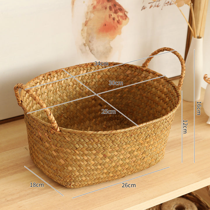 Unisex Handwoven Storage Basket with Ergonomic Handles Stornfield