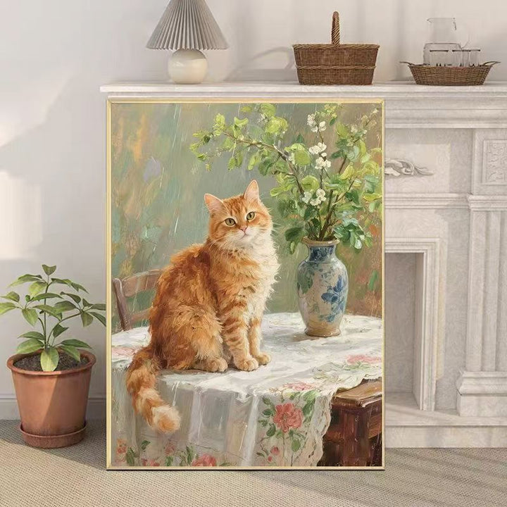 Cat-Themed Nature Wall Art Print Stornfield