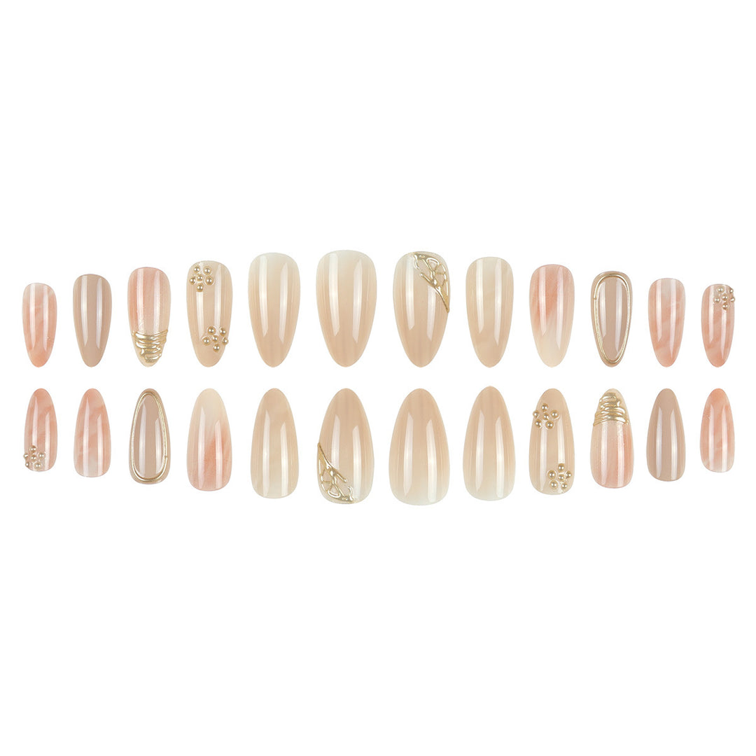 Elegant Stiletto Press-On Nail Art Set Stornfield