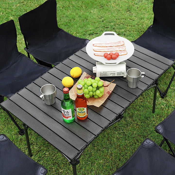 Foldable Camping Table With Stable Wooden Surface Stornfield