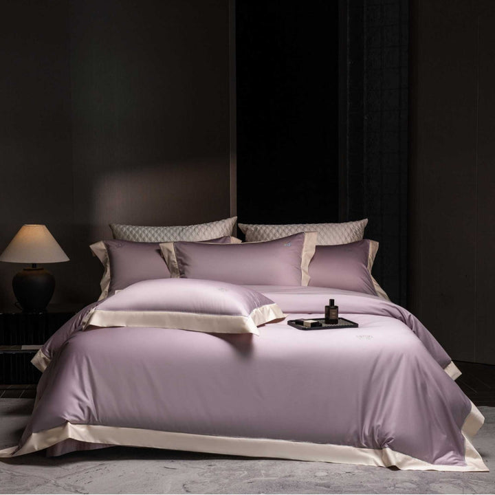 Luxury Hotel-Grade Sateen Duvet Cover Set with Oxford Flange