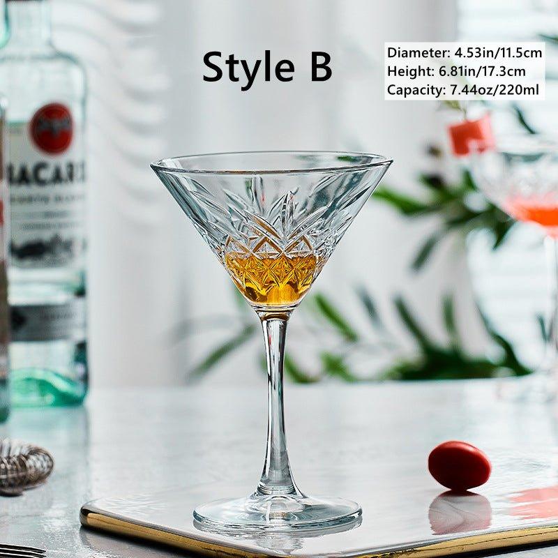Patterned Martini Cocktail Glasses | Stornfield