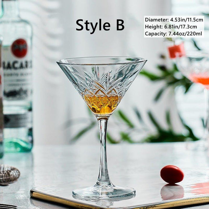 Patterned Martini Cocktail Glasses | Stornfield