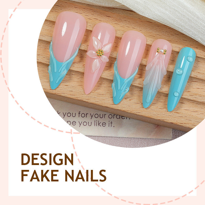 Creative nail art set with blooming accents and elegant designs Stornfield