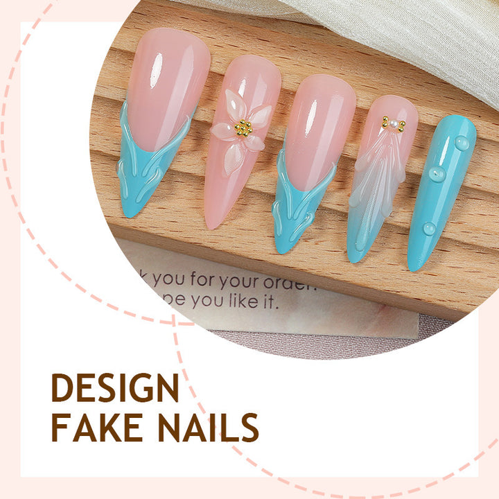 Creative nail art set with blooming accents and elegant designs Stornfield