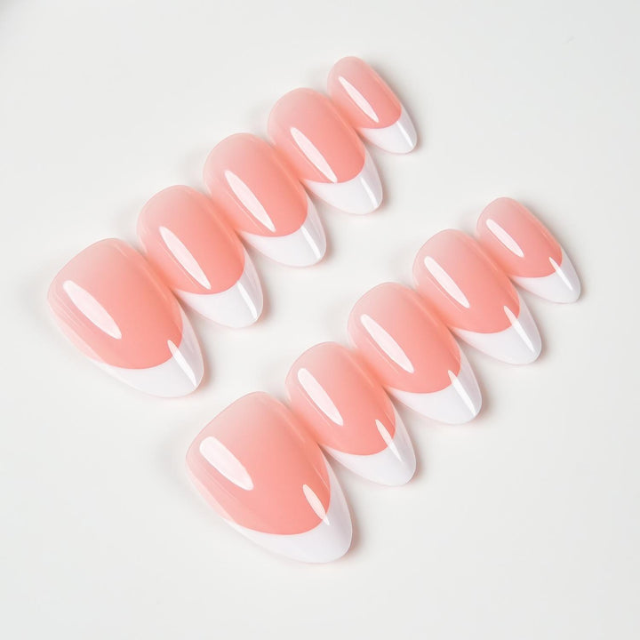 Elegant French Tip Press-On Nails  1791254985