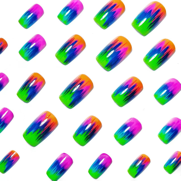 Creative Nail Art in Modern Neon Gradient Design Stornfield