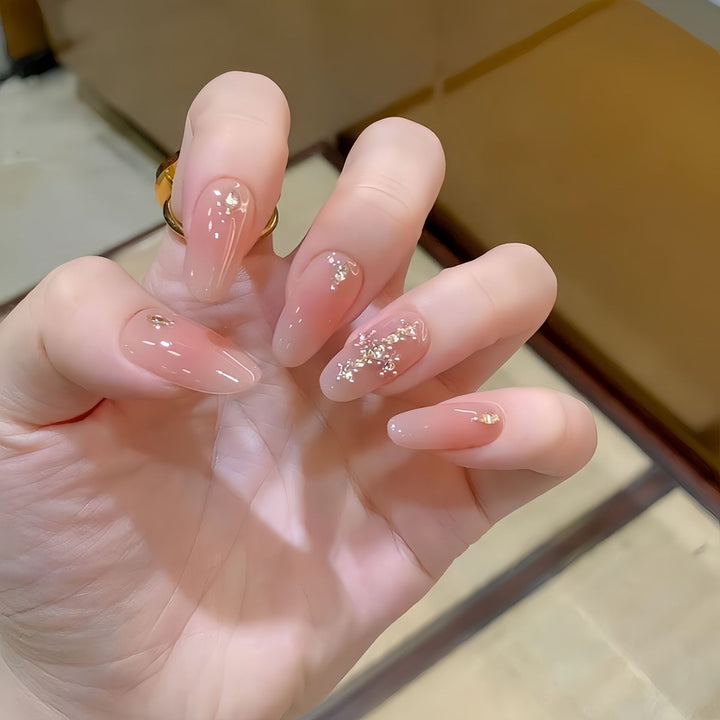Acrylic nails with glamorous glitter pattern Stornfield