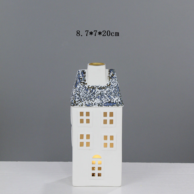 Decorative Ceramic House Lantern Stornfeild 1790310186