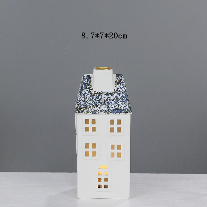 Decorative Ceramic House Lantern Stornfeild 1790310186