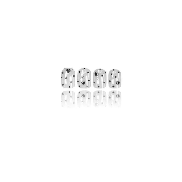 Nail art set with fashionable heart and dot design Stornfield