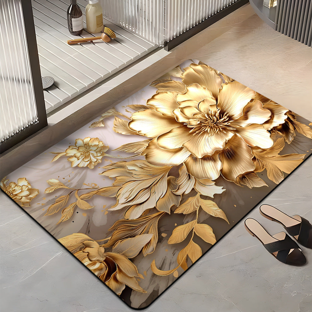 Floral Design Bath Mat Stornfield