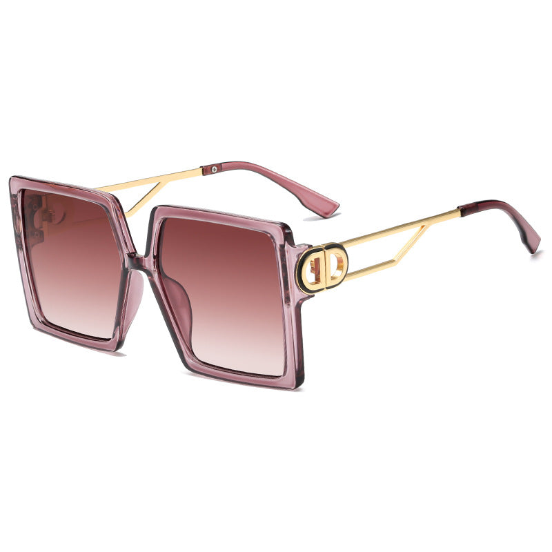 Women's oversized square sunglasses with elegant metal frame and polarizing lenses Stornfield