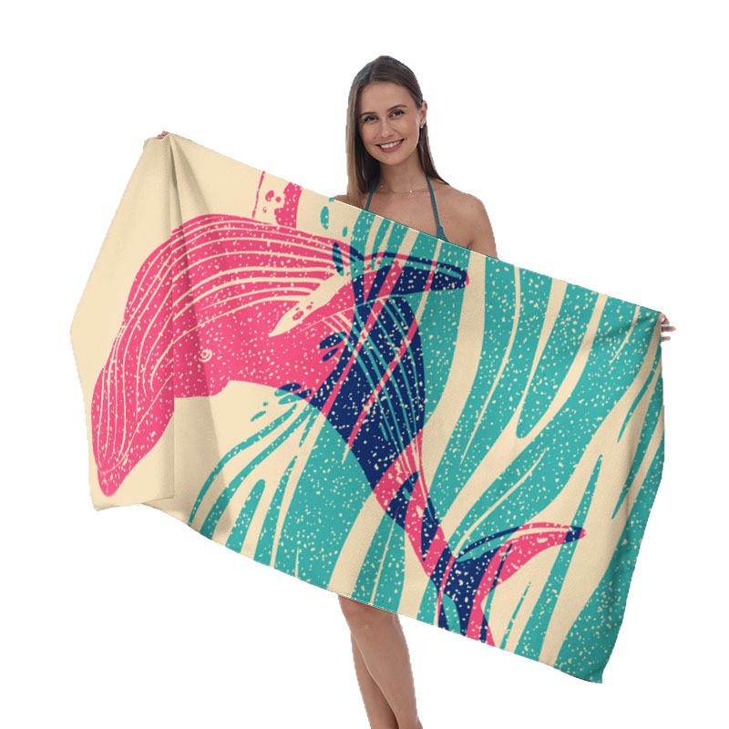 Beach blanket with tropical leaf design Stornfield