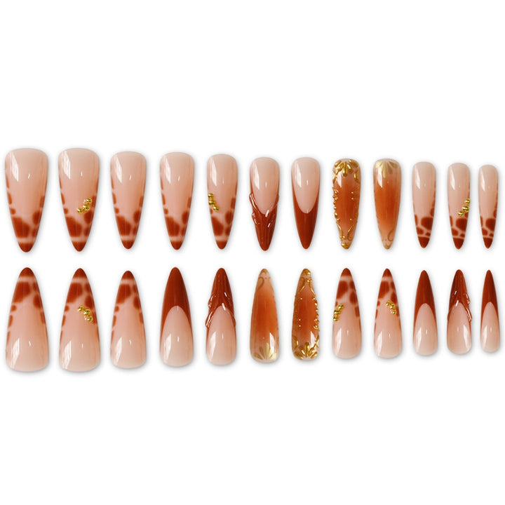 Artistic Almond-Shaped Press-On Nails Stornfield