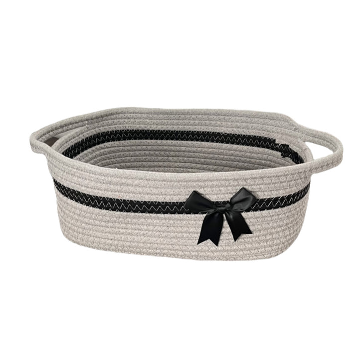 Women's decorative storage basket with bow accent Stornfield