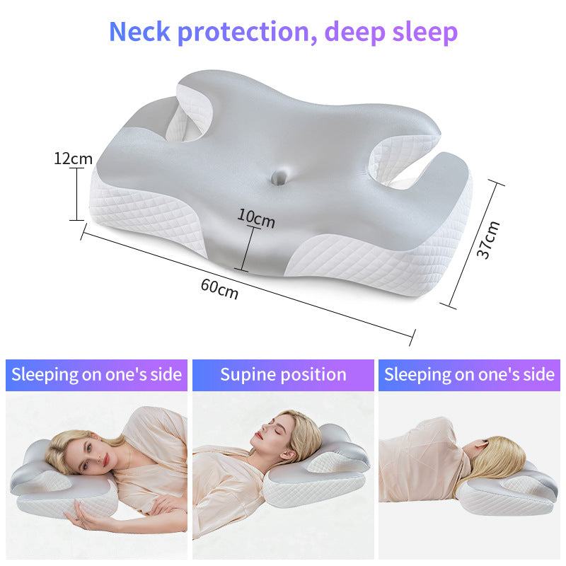 Ergonomic Neck And Shoulder Sleep Pillow With Cooling Gel Surface Stornfield