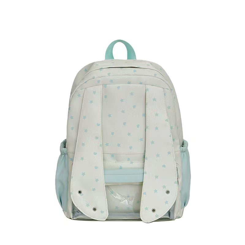 Backpack with Loving Bunny Design and Transparent Compartments Stornfield