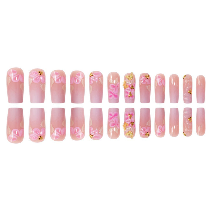 3D Floral Design Press-On Nail Set Stornfield