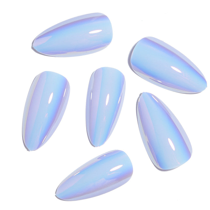 Elegant Glossy Almond-Shaped Press-On Nails Stornfield