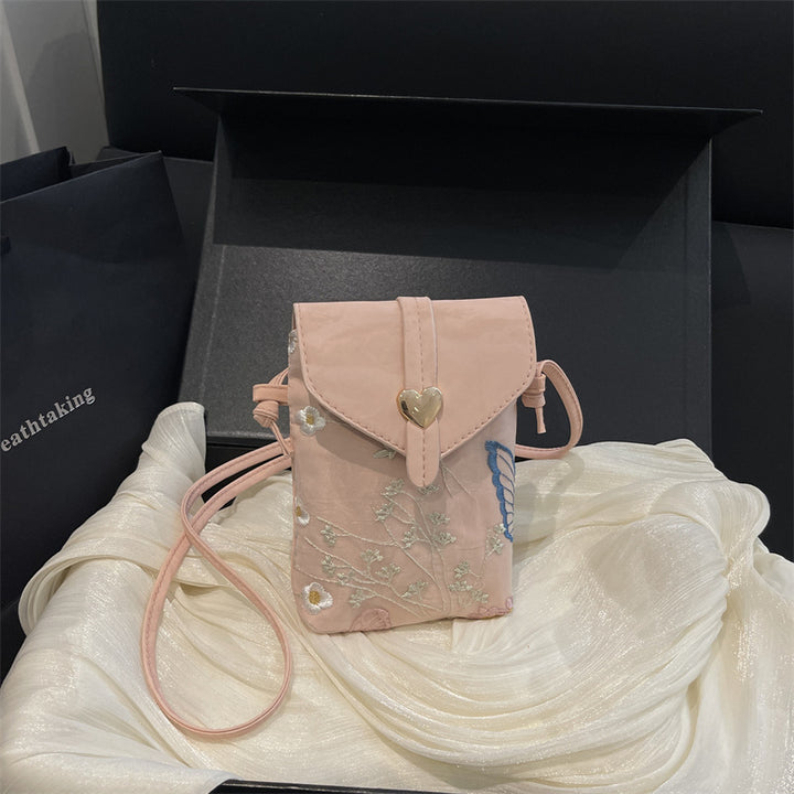 Elegant Floral Embroidered Crossbody Bag