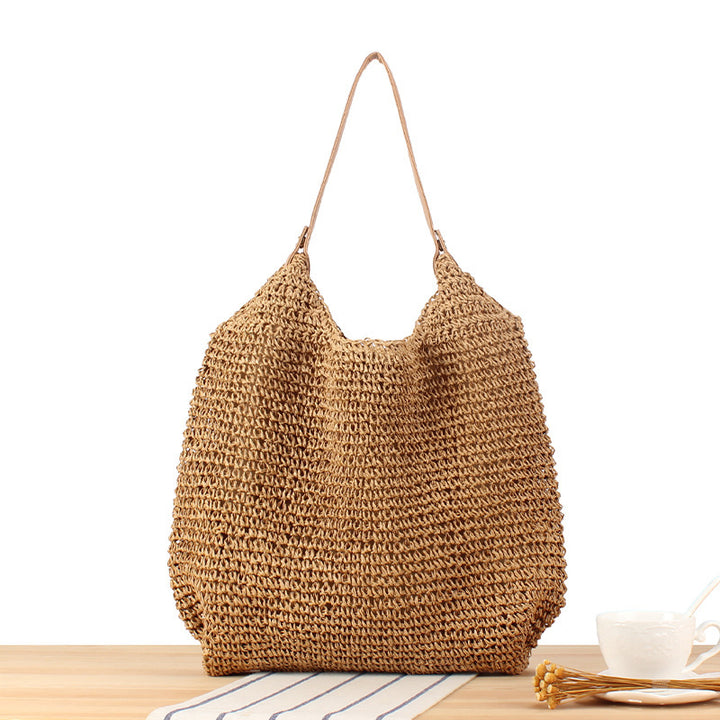 Handbag Made from Hand-Knotted Natural Material with Extra Large Storage Stornfield