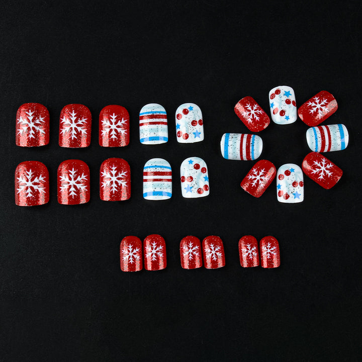 Festively Themed Press-On Nail Art Stornfield