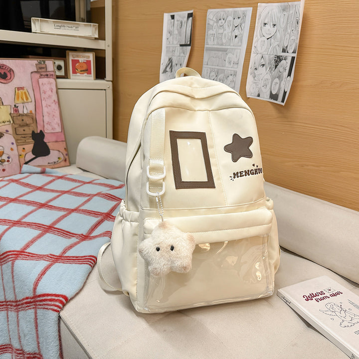 Cozy Plush Star-Embellished Backpack Stornfield