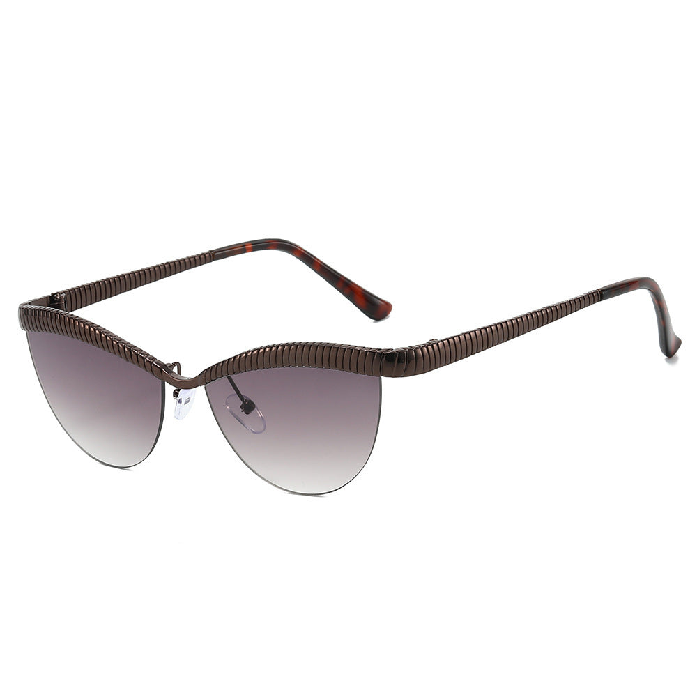 Statement Cat-Eye Sunglasses with Sculpted Metal Frames Stornfield