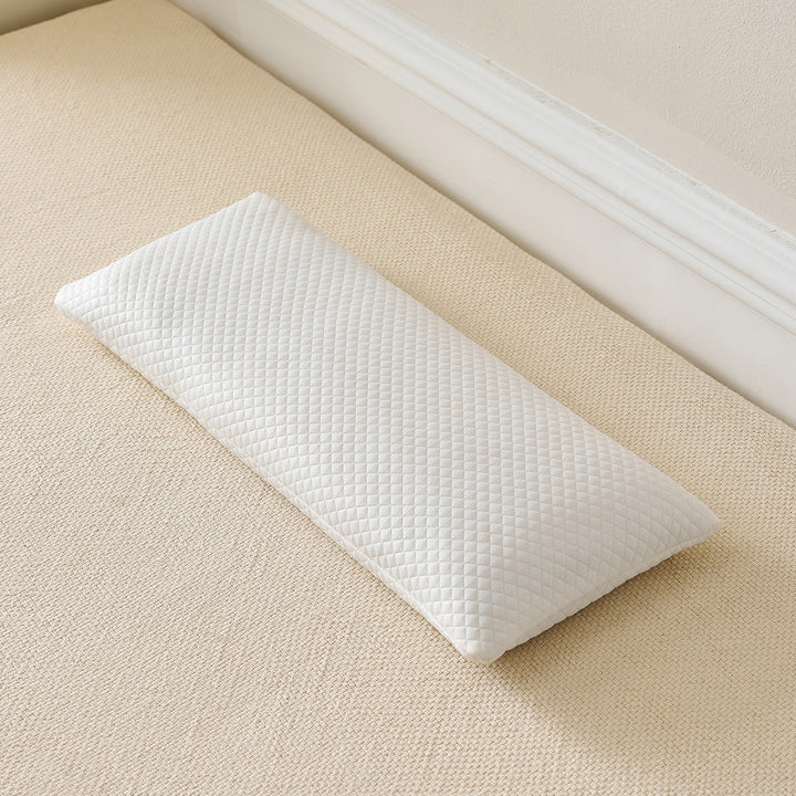 Long-format neck support pillow with breathable cover Stornfield