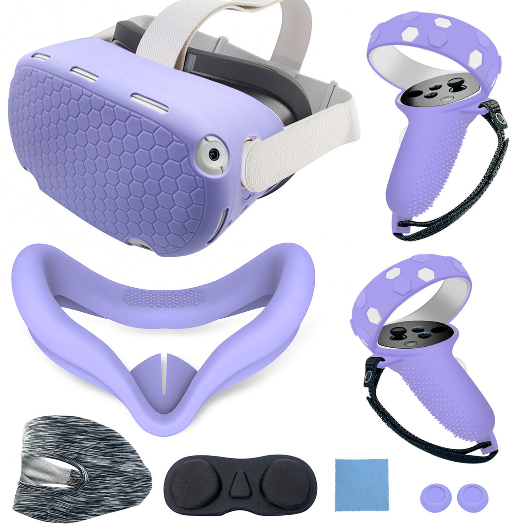 VR headset with ergonomic holding bracket and protective cover Stornfield