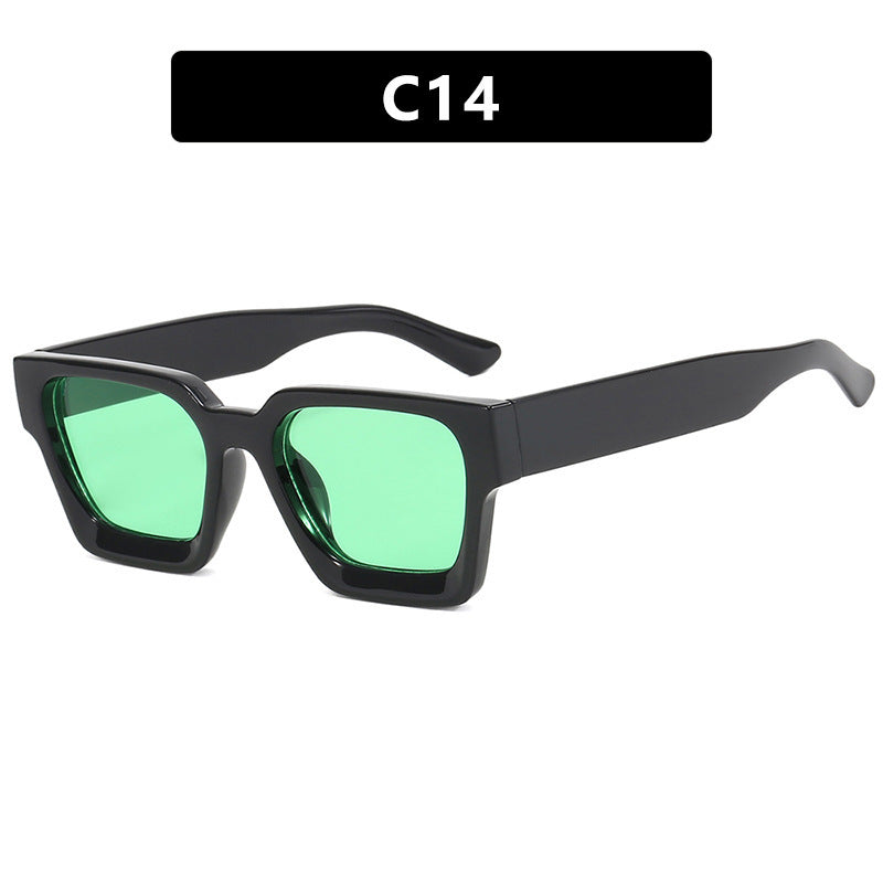 Ladies fashionable square sunglasses with yellow lenses Stornfield