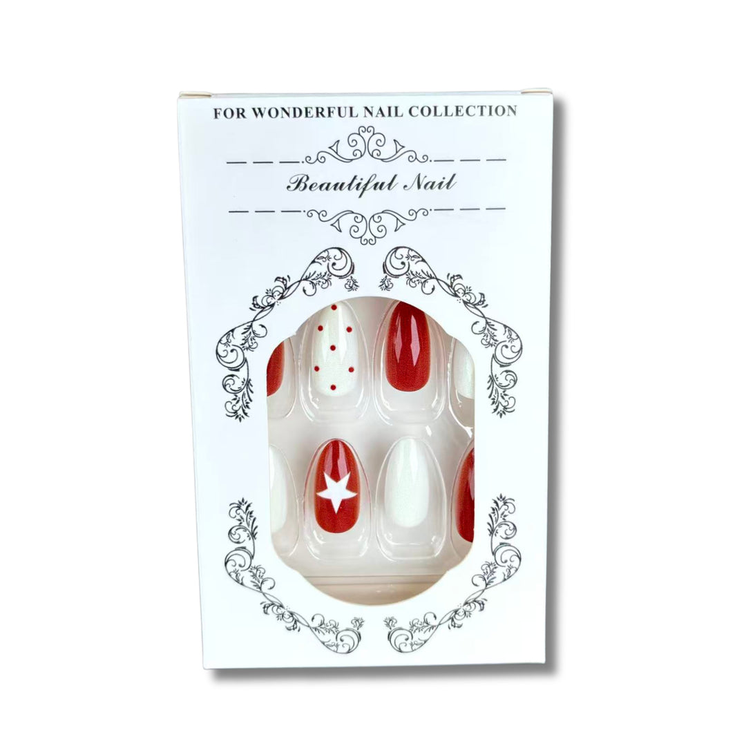 Artistic Holiday-Themed Press-On Nail Set